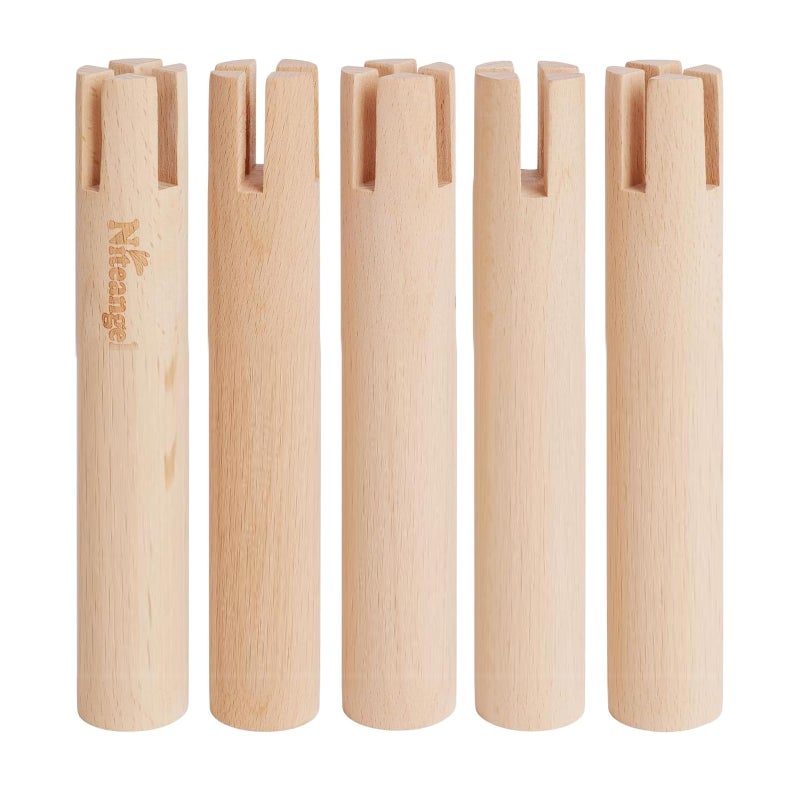 Niteangel Set of Beech Stilts for Elevating & Safely Setting Niteangel Multi-Chamber Series Maze House (Set of 5 Stilts (5.9'' H)) - Image 1